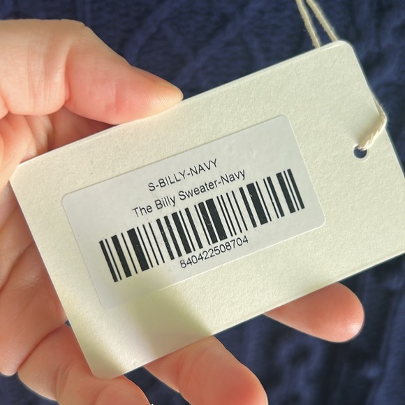 MAREA by Liz Joy Navy Cable Knit Sweater - Picture 3 of 5